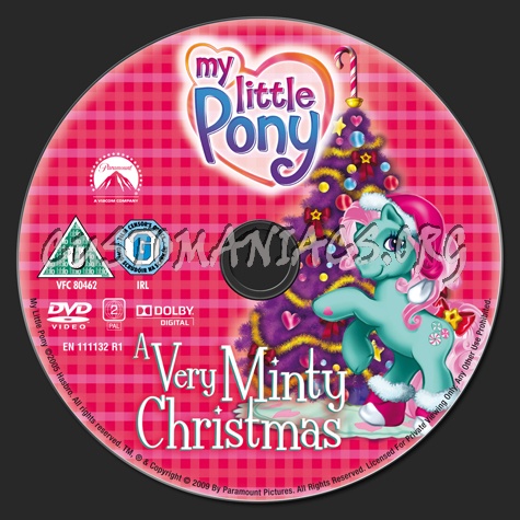 My Little Pony A Very Minty Christmas dvd label