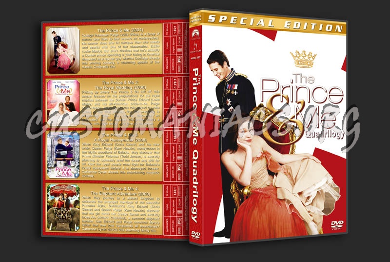 The Prince & Me Quadrilogy dvd cover