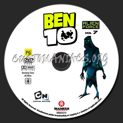 Ben 10 Alien Force Volume 7 dvd label