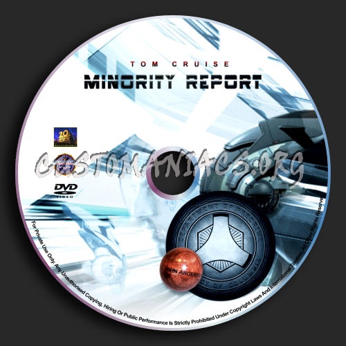 Minority Report dvd label