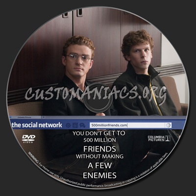 The Social Network dvd label