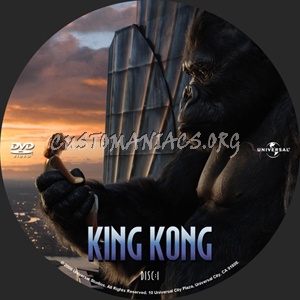 King Kong dvd label