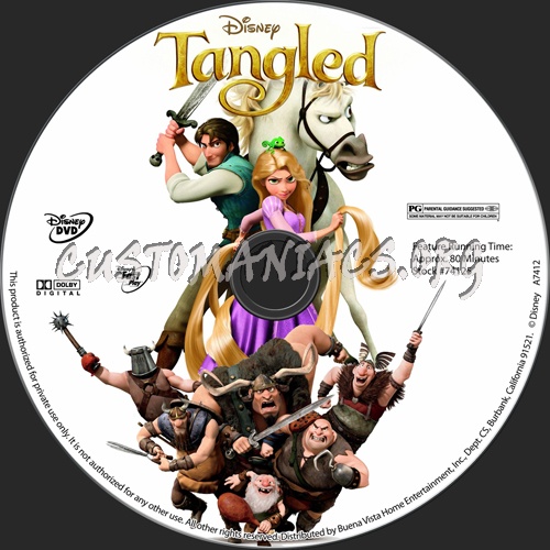 Tangled dvd label