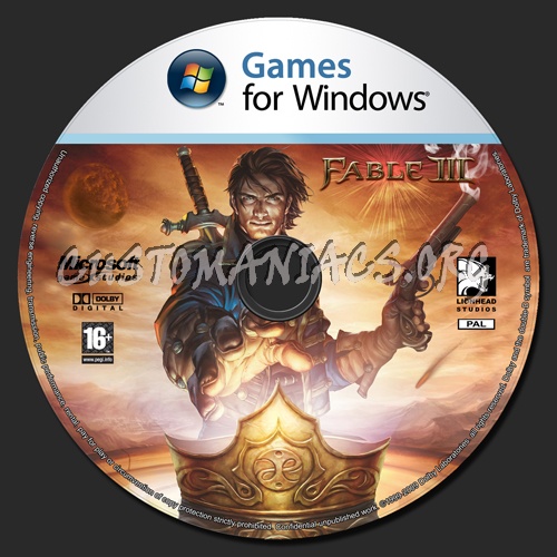 Fable 3 dvd label