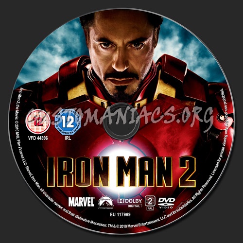 Iron Man 2 dvd label