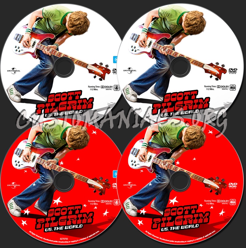 Scott Pilgrim vs The World dvd label