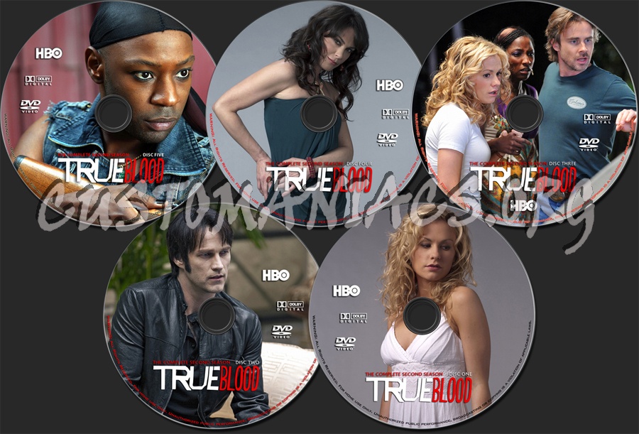 True Blood Season 2 dvd label