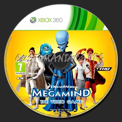 Megamind: Bad. Blue. Brilliant. dvd label