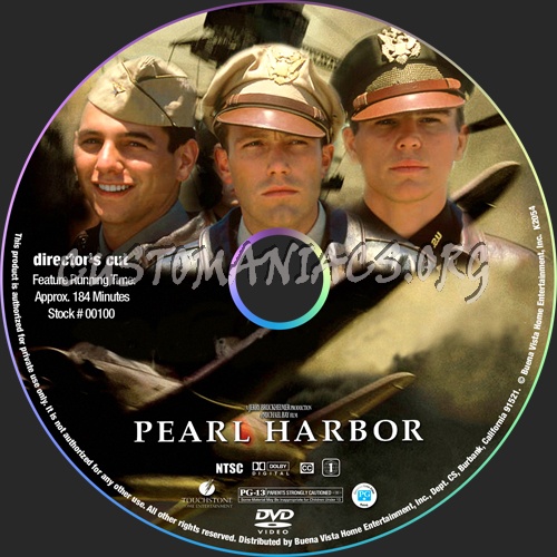 Pearl Harbor dvd label