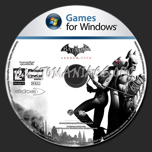 Batman Arkham City dvd label