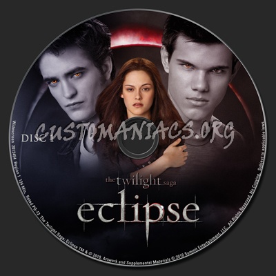 The Twilight Saga - Eclipse dvd label