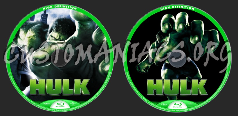 Hulk blu-ray label