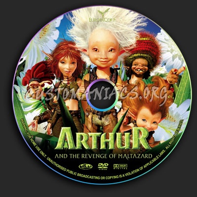 Arthur And The Vengeance Of Maltazard dvd label