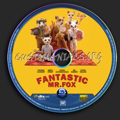 Fantastic Mr. Fox blu-ray label