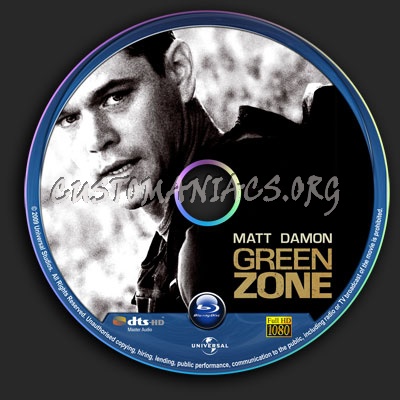 Green Zone blu-ray label