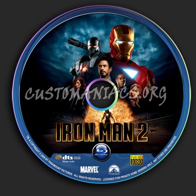 Iron Man 2 blu-ray label