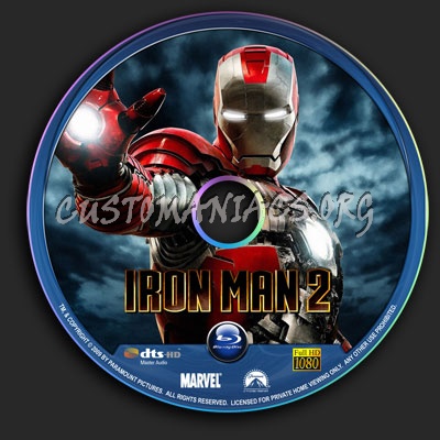 Iron Man 2 blu-ray label