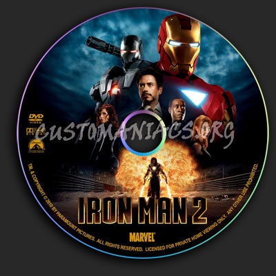 Iron Man 2 dvd label