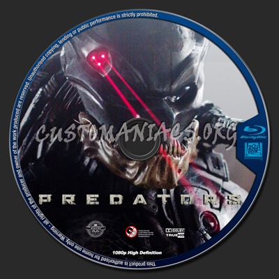 Predators blu-ray label