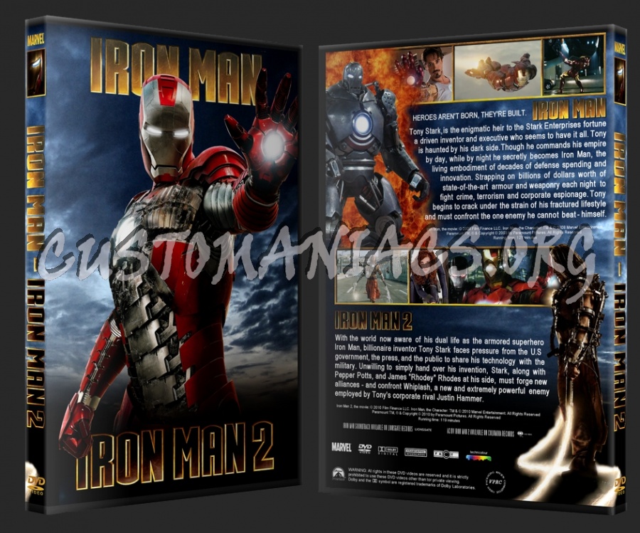 Iron-Man 1 & 2 dvd cover