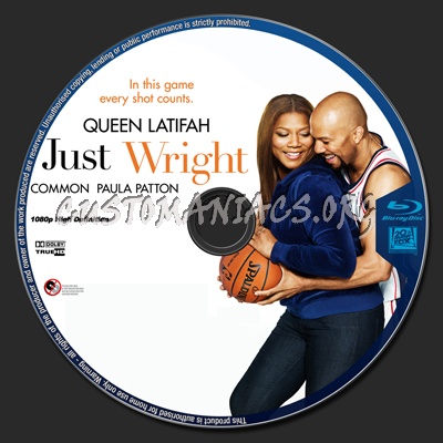 Just Wright blu-ray label