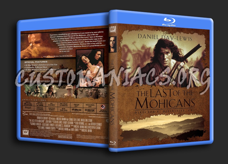 The Last Of The Mohicans blu-ray cover