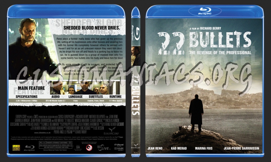 22 Bullets (L'immortel) blu-ray cover