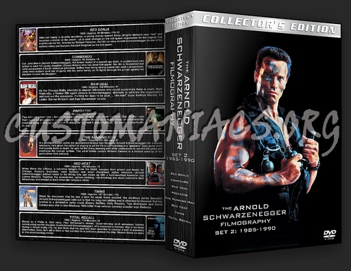 The Arnold Schwarzenegger Filmography - Set 2: 1985-1990 dvd cover