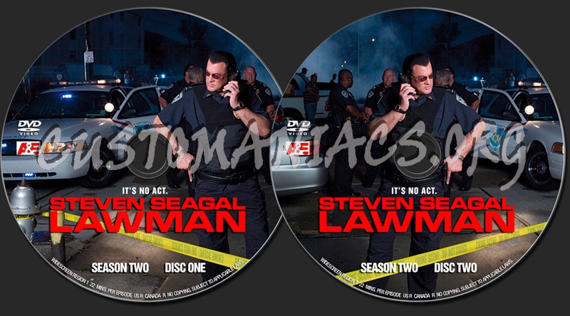 Steven Seagal Lawman Season 2 dvd label