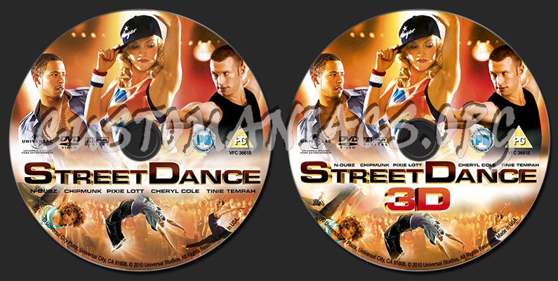 Streetdance 2D&3D dvd label