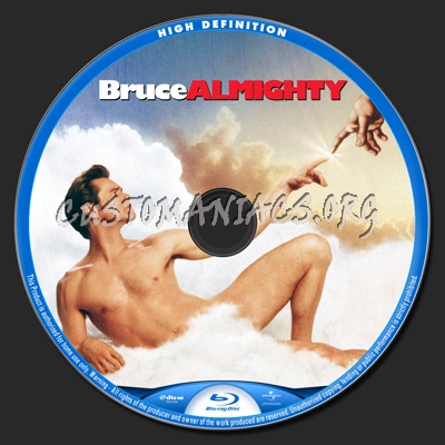 Bruce Almighty blu-ray label