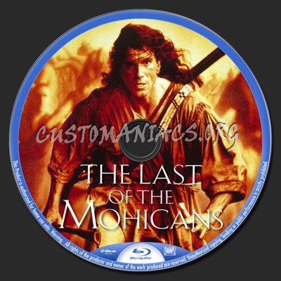 The Last of the Mohicans blu-ray label