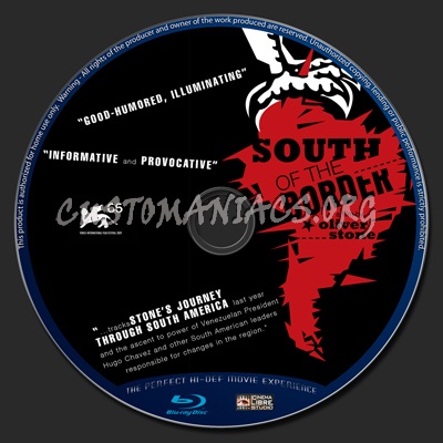 South Of The Border blu-ray label