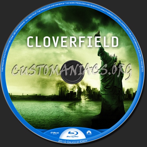 Cloverfield blu-ray label