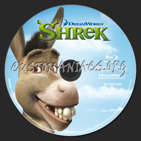 Shrek blu-ray label