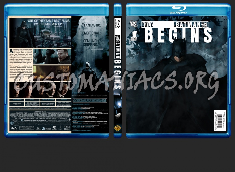 Batman Begins blu-ray cover