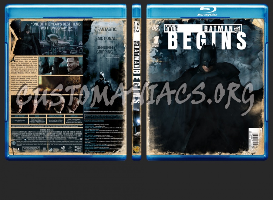 Batman Begins blu-ray cover