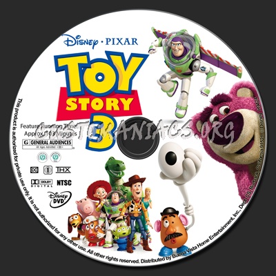 Toy Story 3 dvd label