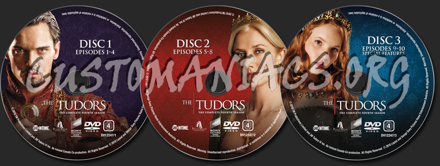 The Tudors Season 4 dvd label