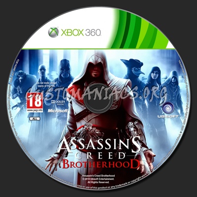 Assassin's Creed Brotherhood dvd label