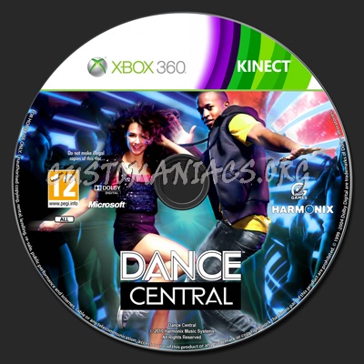 Dance Central dvd label