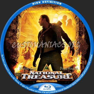 National Treasure blu-ray label