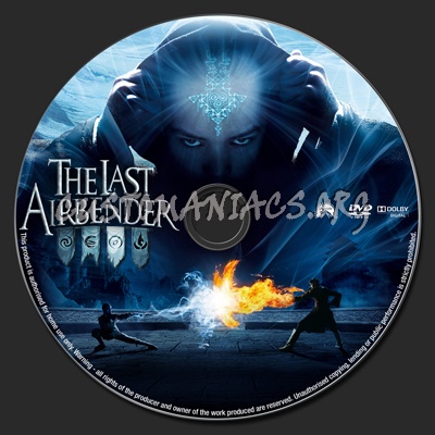 The Last Airbender dvd label