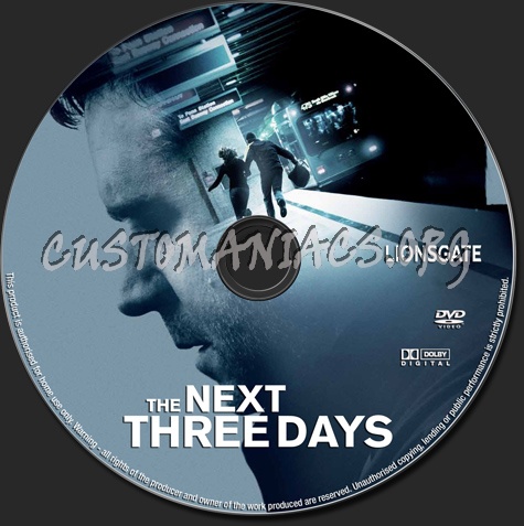 The Next Three Days dvd label