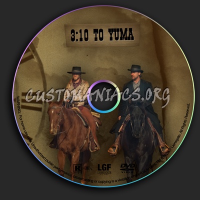 3:10 To Yuma (2007) dvd label