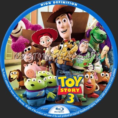 Toy Story 3 blu-ray label