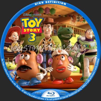 Toy Story 3 blu-ray label