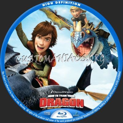 How To Train Your Dragon blu-ray label