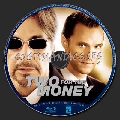 Two For The Money blu-ray label