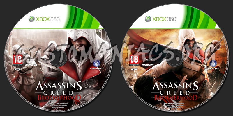 Assassin's Creed Brotherhood dvd label